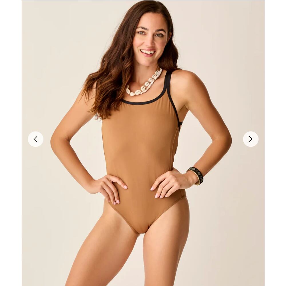 NWOT Carve Designs Beacon One Piece Swimsuit Rum Brown Size L